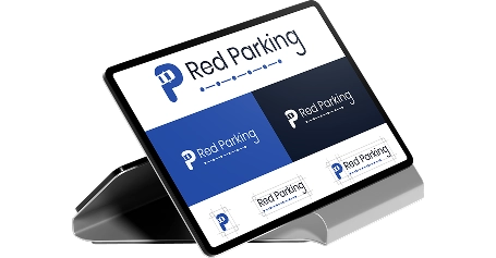 Una tableta con un Logotipo en diferentes versiones.